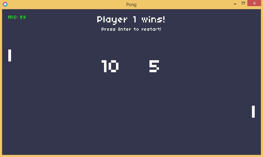 Player 1 winning game screen